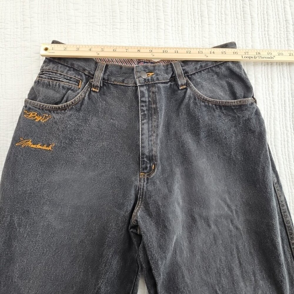Platinum FUBU Harlem Globetrotters Jeans Big D Meadowlark Patches Removed 36x34 - Picture 4 of 15